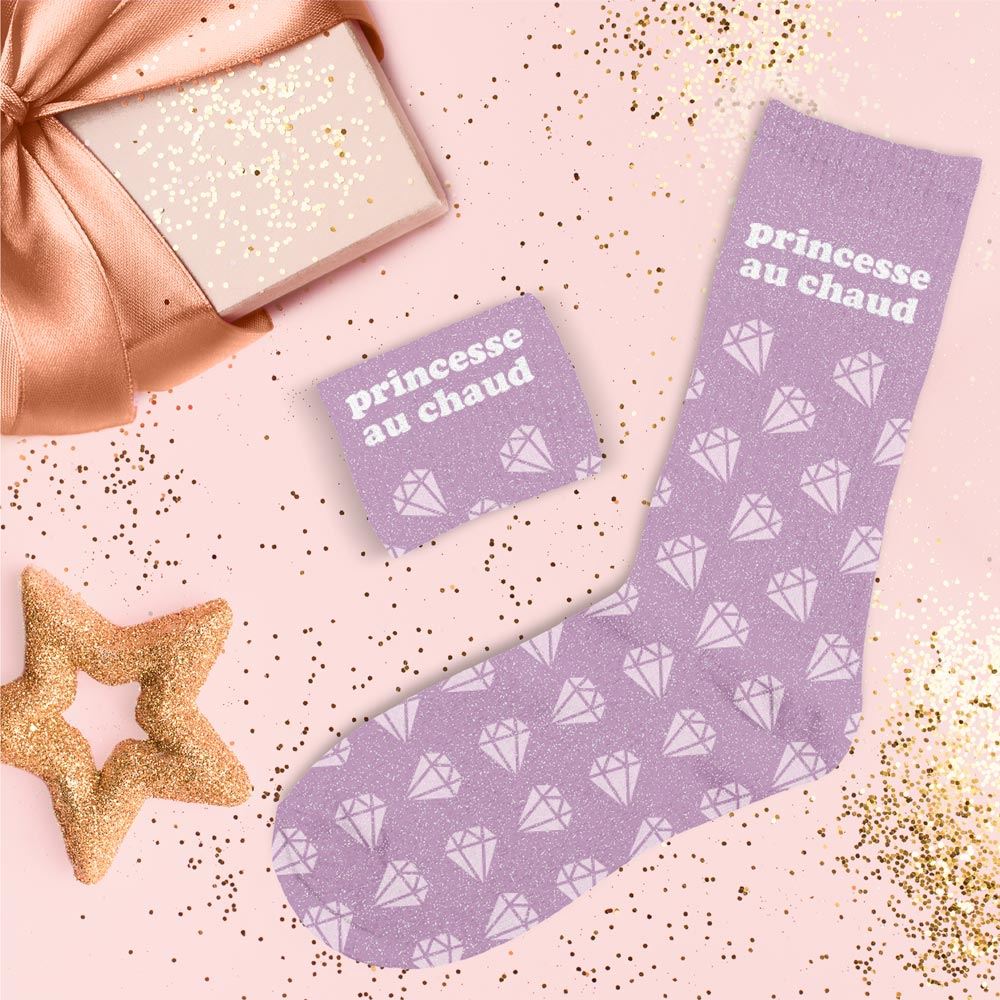 Chaussette Paillette Princesse au Chaud