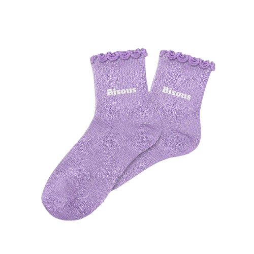 Chaussette Paillette Bisous Enfant  30/35