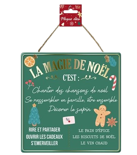 Plaque Métal de Noël