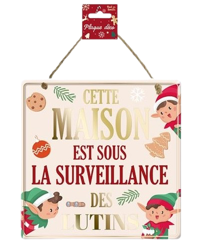 Plaque Métal de Noël