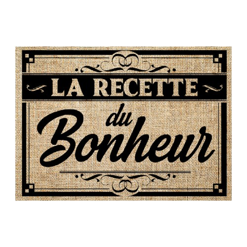 Set de Table "La Recette du Bonheur"