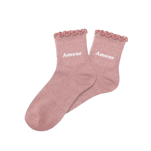 Chaussette Paillette Amour Enfant 30-35