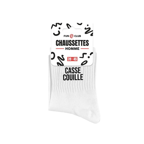 Chaussette Casse Couille Blanche