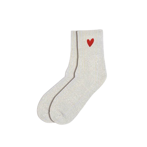 Chaussette Paillette Coeur