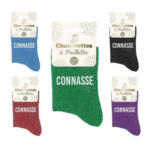 Chaussette Paillette Connasse 5 couleurs