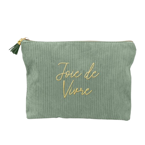 Pochette Velours Cotele "Joie de Vivre"