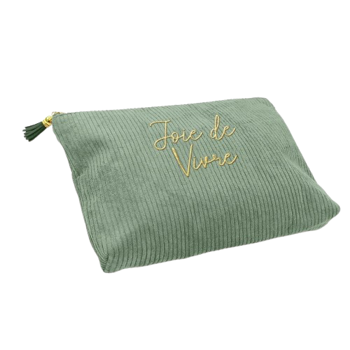 Pochette Velours Cotele "Joie de Vivre"