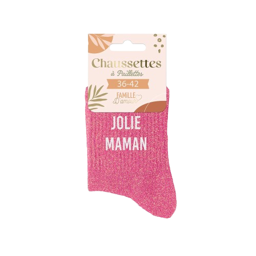 Chaussette Paillette Jolie Maman