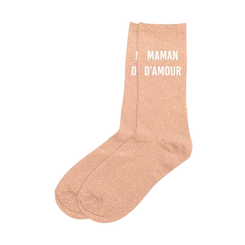 Chaussette Paillette Maman D'Amour