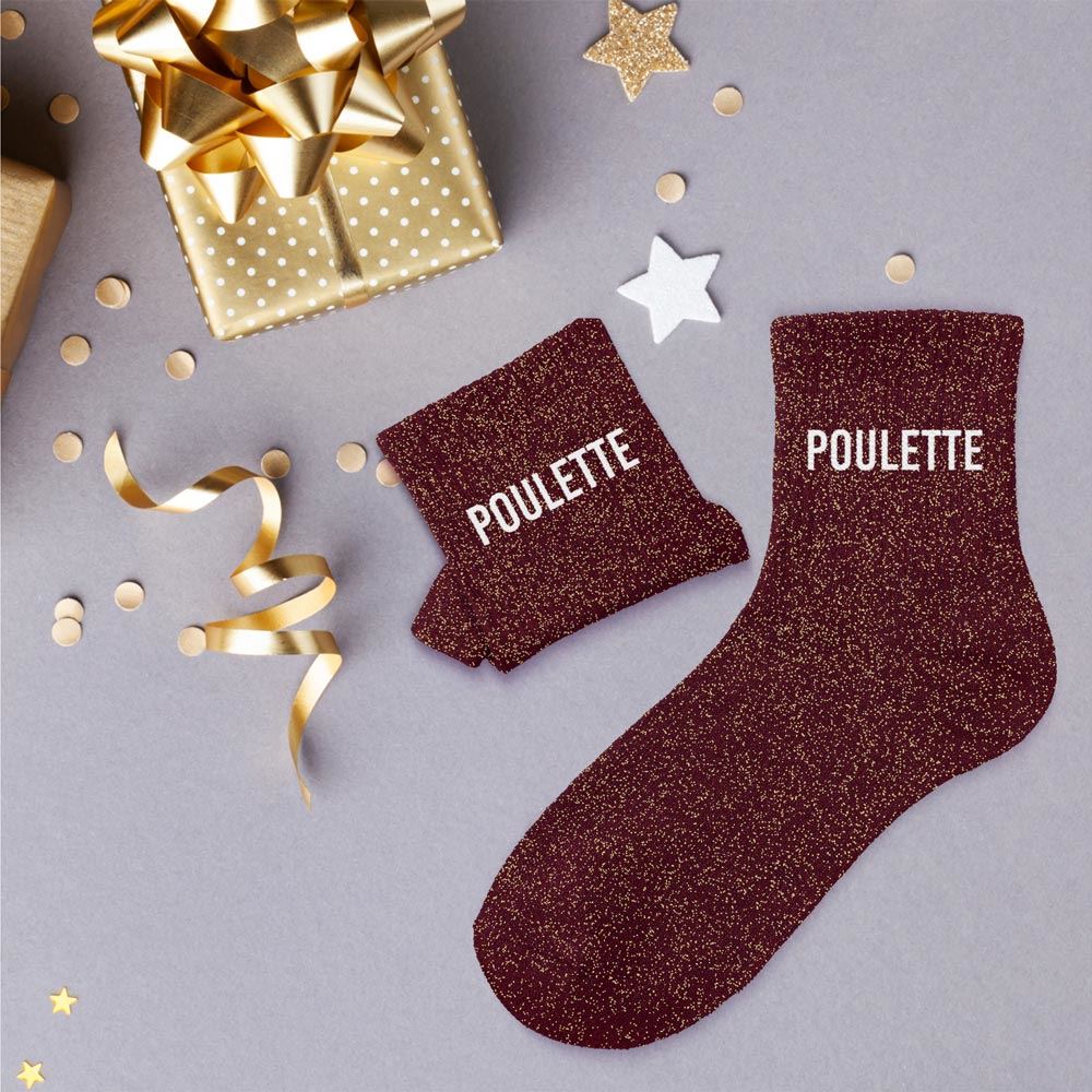 Chaussette Paillette Poulette